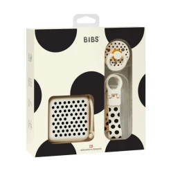 BIBS Soothe & Go Polka Gift Set - Ivory/Black - Size 2 (6+ m)