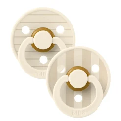 BIBS Studio Colour Pacifier, 2 Pack - Pin Ivory/Vanilla Mix - Size 1 (0+ m)