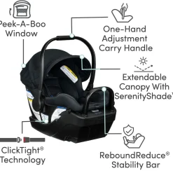 BOB Wayfinder + Champ ClickTight Travel System - Nightfall