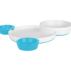 Boon Groovy, Interlocking Plate and Bowl Set - Blue