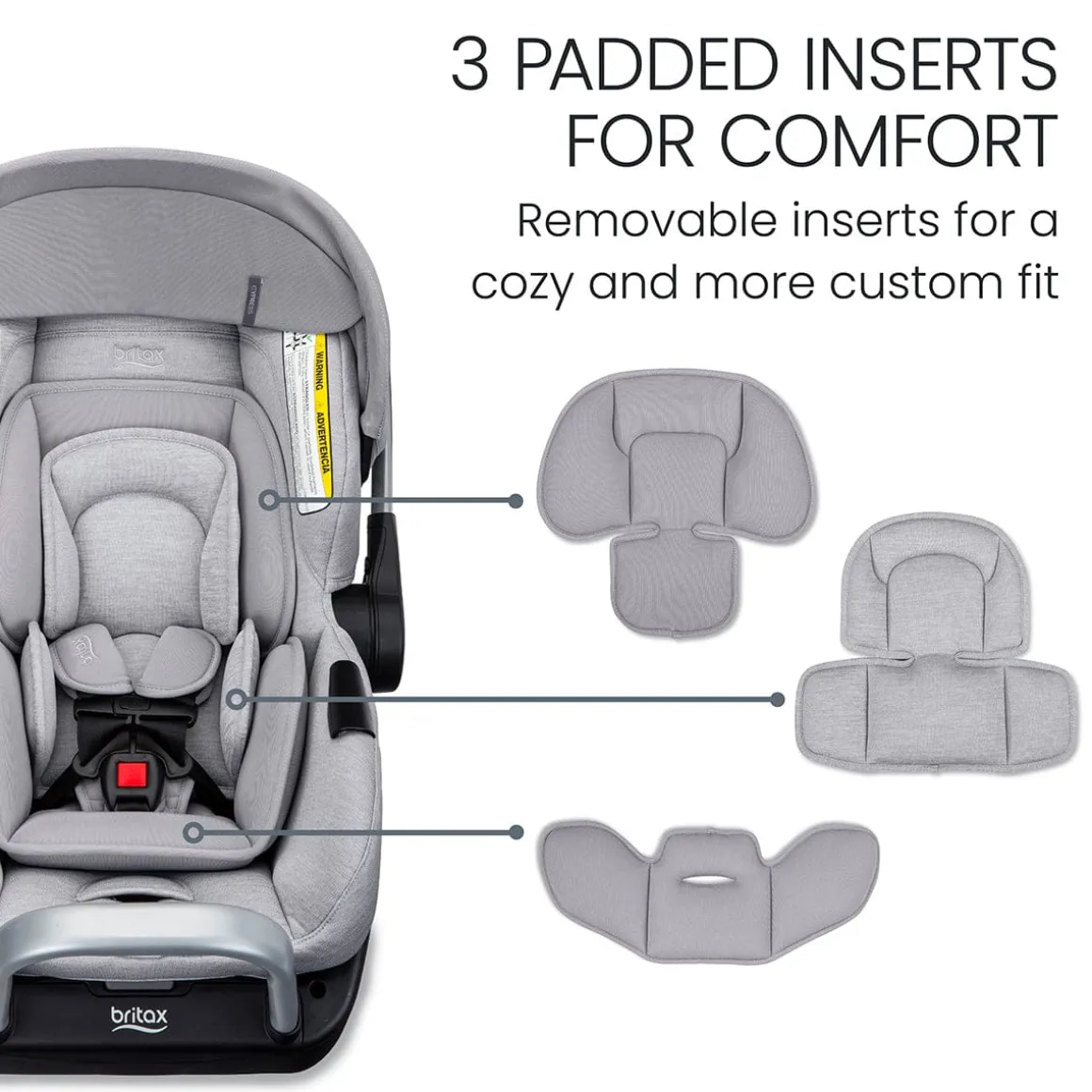 Britax Cypress Infant Car Seat with Alpine Anti-Rebound Base - Ponte Glacier