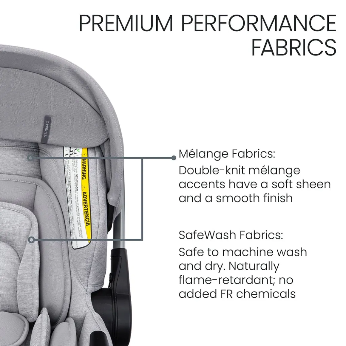 Britax Cypress Infant Car Seat with Alpine Anti-Rebound Base - Ponte Glacier