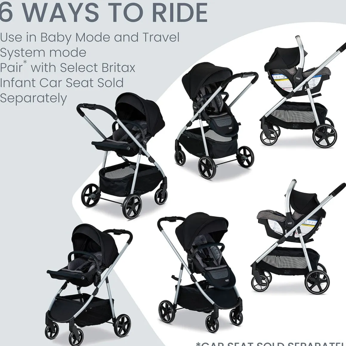 Britax Grove Modular Stroller - Pindot Onyx