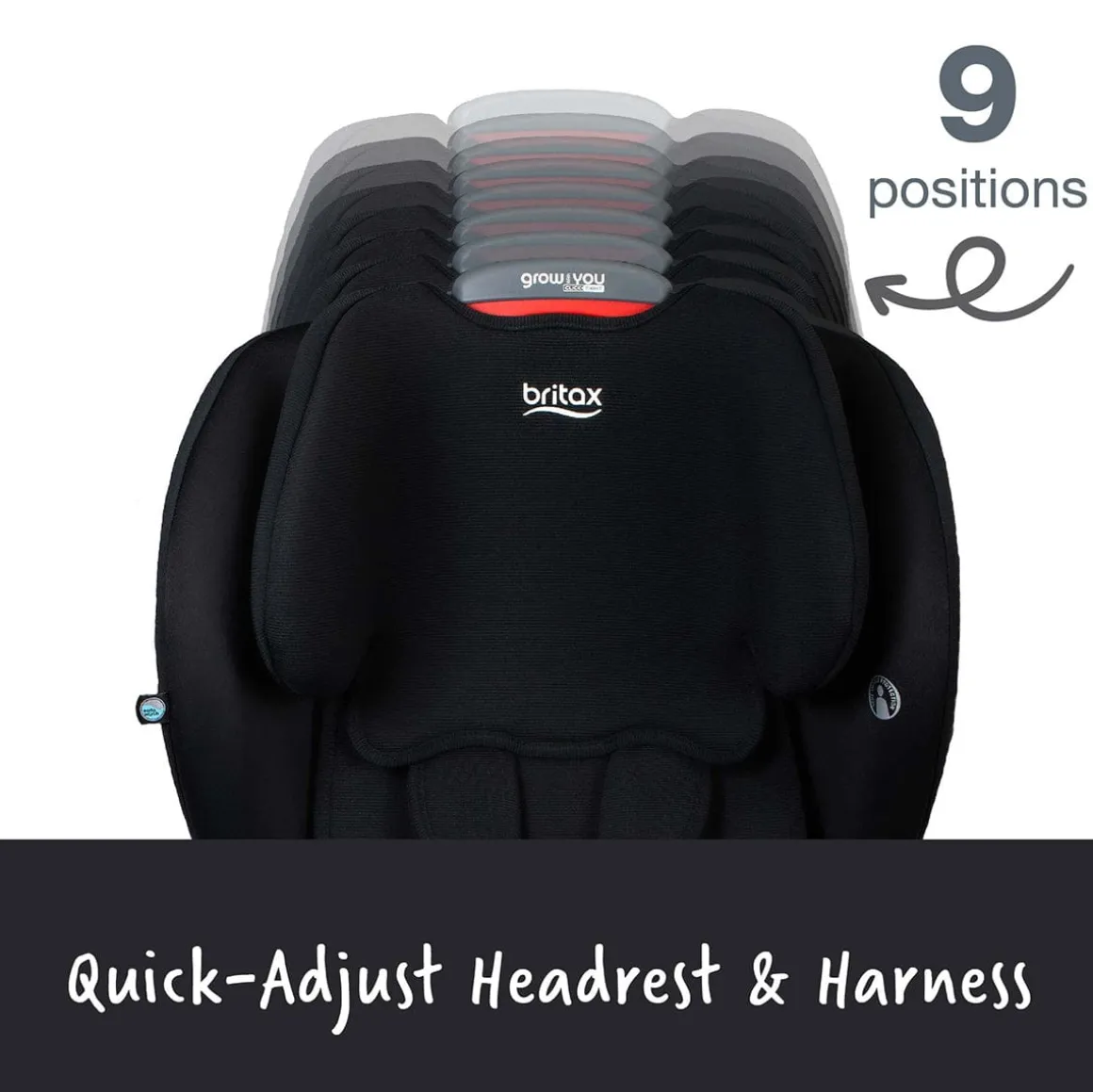 Britax Grow With You ClickTight Harness Booster Car Seat - Black Contour