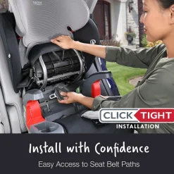 Britax Grow With You ClickTight Harness Booster Car Seat - Black Contour