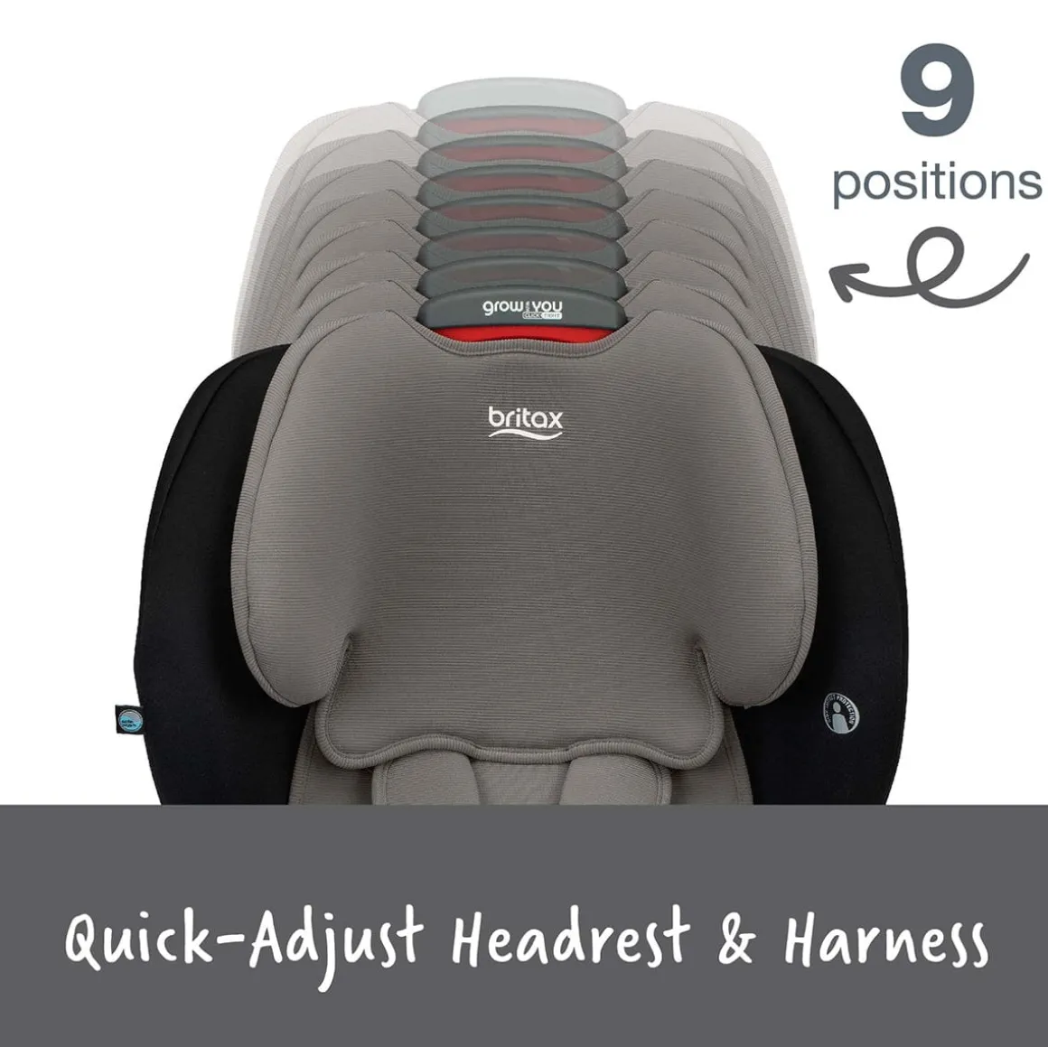 Britax Grow With You ClickTight Harness Booster Car Seat - Grey Contour