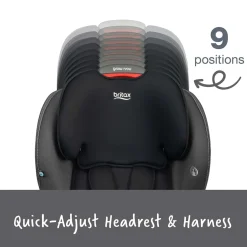Britax Grow With You Harness Booster Car Seat - Mod Black SafeWash