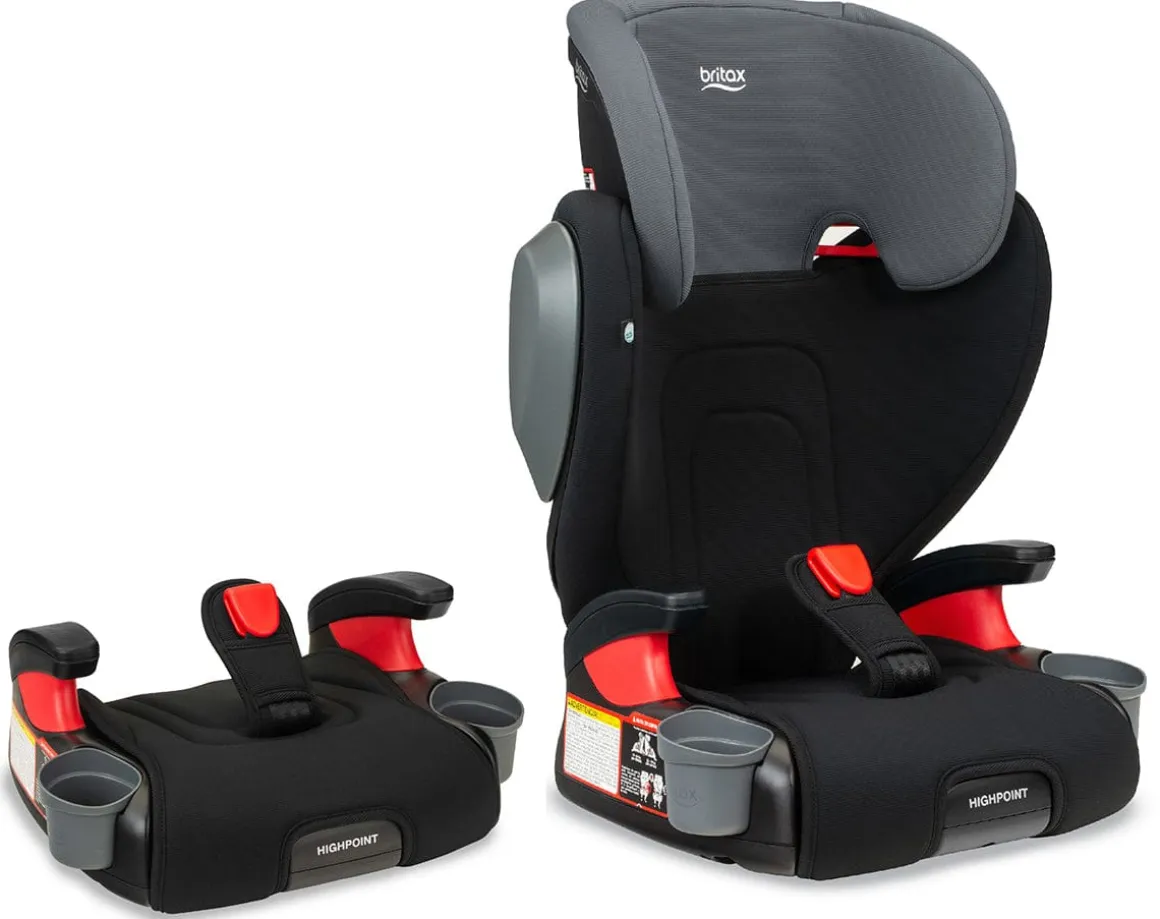 Britax Highpoint 2-Stage Belt Positioning Booster Car Seat - Black Ombre