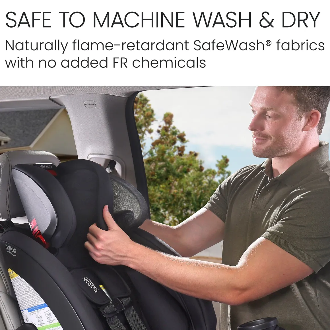 Britax One4Life All-in-One Convertible Car Seat, ClickTight & SafeWash - Raven Black