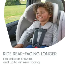 Britax One4Life Slim ClickTight All-in-One Convertible Car Seat, SpaceSaver Design - Parchment