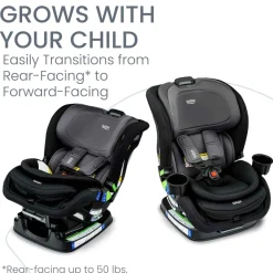 Britax Poplar ClickTight Convertible Car Seat, Slim 17-Inch Design - Stone Onyx