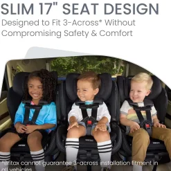 Britax Poplar S ClickTight Convertible Car Seat, Slim 17-Inch Design - Onyx