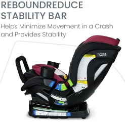 Britax Poplar S ClickTight Convertible Car Seat, Slim 17-Inch Design - Ruby Onyx