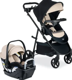 Britax Willow Brook S+ Travel System with Alpine Anti-Rebound Base - Sand Onyx