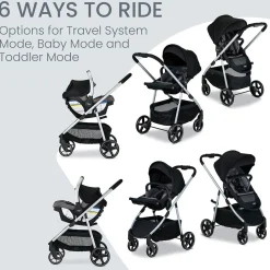 Britax Willow Grove SC Travel System - Pindot Onyx