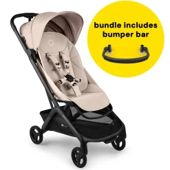 Bugaboo Butterfly 2 Complete Stroller + Bumper Bar Bundle - Black / Desert Taupe / Desert Taupe