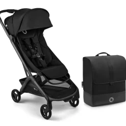 Bugaboo Butterfly 2 Complete Stroller + Travel Bag Bundle - Black / Heritage Black / Heritage Black