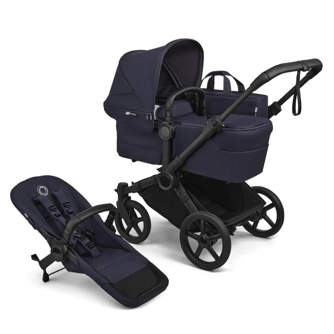 Bugaboo Donkey 6 Complete Single-to-Double Stroller - Black / Deep Indigo / Deep Indigo