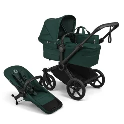 Bugaboo Donkey 6 Complete Single-to-Double Stroller - Black / Fern Green / Fern Green