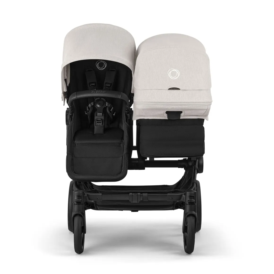 Bugaboo Donkey 6 Complete Single-to-Double Stroller - Black / Heritage Black / Misty White
