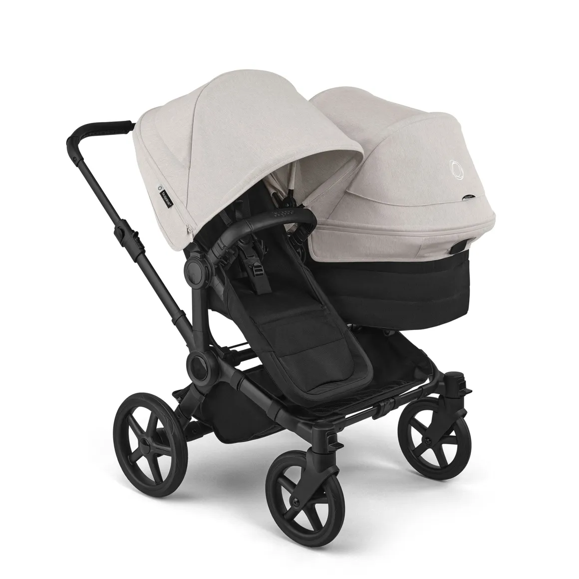 Bugaboo Donkey 6 Complete Single-to-Double Stroller - Black / Heritage Black / Misty White