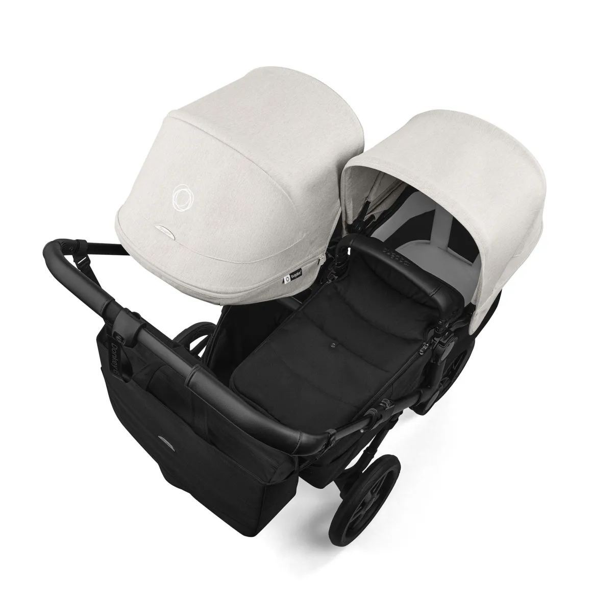 Bugaboo Donkey 6 Complete Single-to-Double Stroller - Black / Heritage Black / Misty White