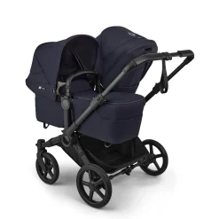 Bugaboo Donkey 6 Duo Complete Stroller Bundle - Black / Deep Indigo / Deep Indigo