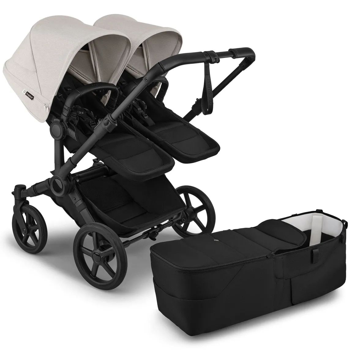 Bugaboo Donkey 6 Duo Complete Stroller Bundle - Black / Heritage Black / Misty White