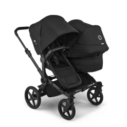 Bugaboo Donkey 6 Duo + Turtle Air Shield Travel System Bundle - Black / Heritage Black / Heritage Black