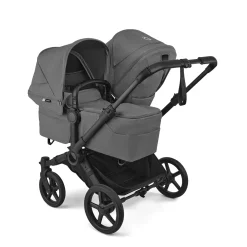 Bugaboo Donkey 6 Duo + Turtle Air Shield Travel System Bundle - Black / Moon Grey / Moon Grey