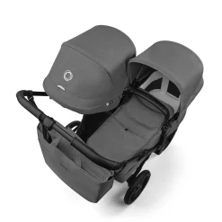 Bugaboo Donkey 6 Duo + Turtle Air Shield Travel System Bundle - Black / Moon Grey / Moon Grey