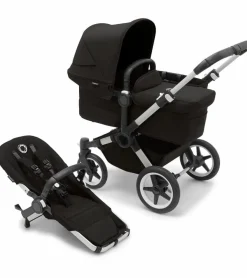 Bugaboo Donkey 5 Mono Complete Single-to-Double Stroller - Aluminum / Midnight Black / Midnight Black