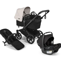 Bugaboo Donkey 6 Mono + Turtle Air Shield Travel System Bundle - Black / Heritage Black / Misty White