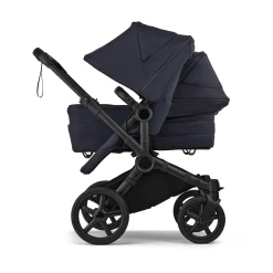 Bugaboo Donkey 6 + Turtle Air Shield Twin Travel System Bundle - Black / Deep Indigo / Deep Indigo