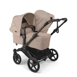Bugaboo Donkey 6 + Turtle Air Shield Twin Travel System Bundle - Black / Desert Taupe Melange / Desert Taupe Melange