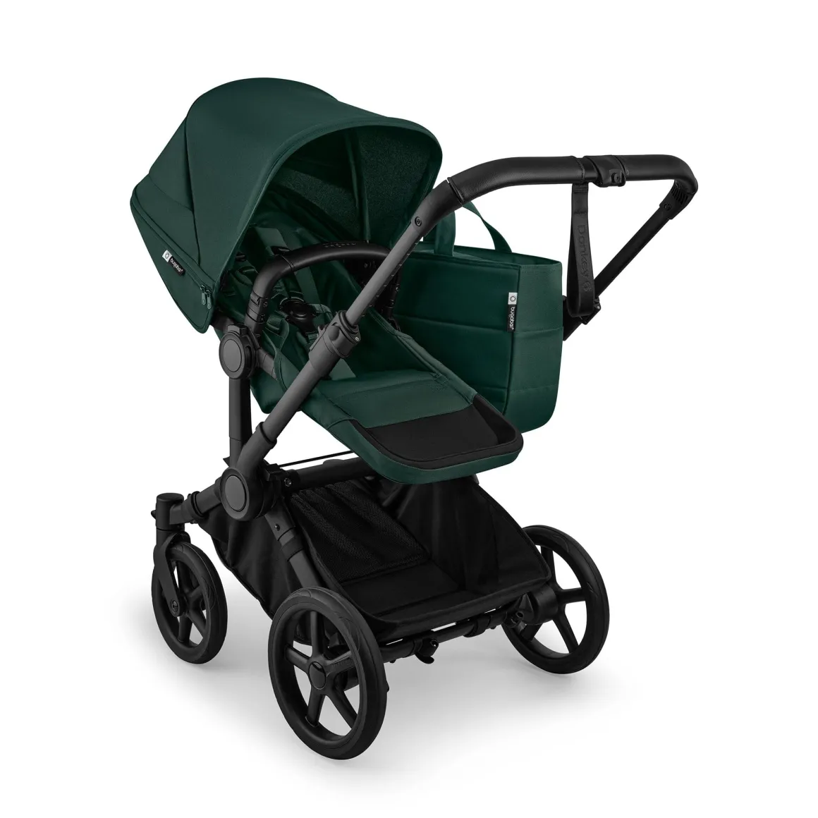 Bugaboo Donkey 6 + Turtle Air Shield Twin Travel System Bundle - Black / Fern Green / Fern Green