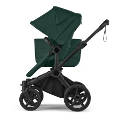 Bugaboo Donkey 6 + Turtle Air Shield Twin Travel System Bundle - Black / Fern Green / Fern Green