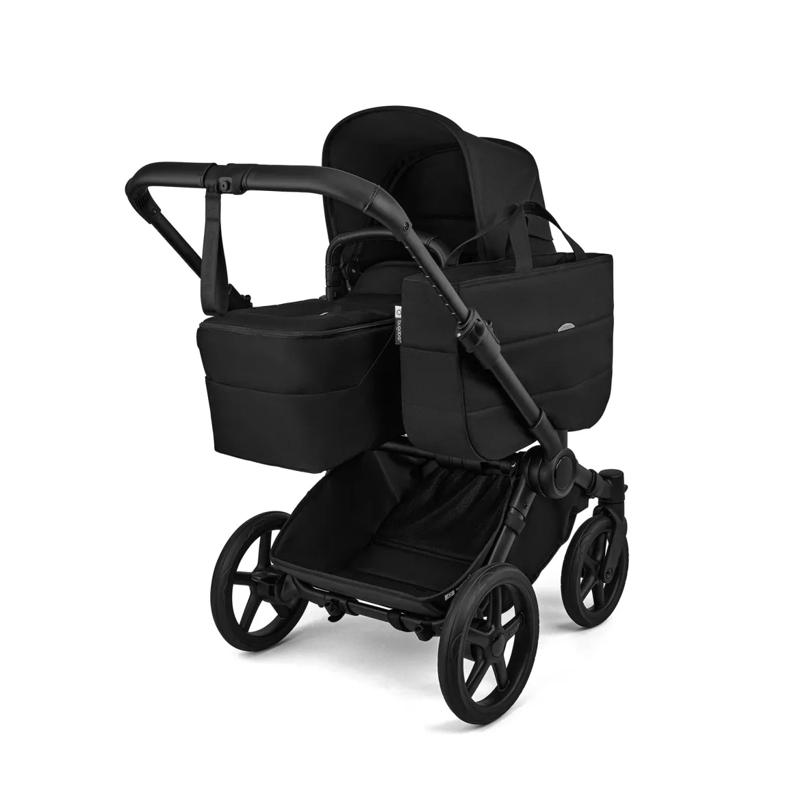 Bugaboo Donkey 6 + Turtle Air Shield Twin Travel System Bundle - Black / Heritage Black / Heritage Black