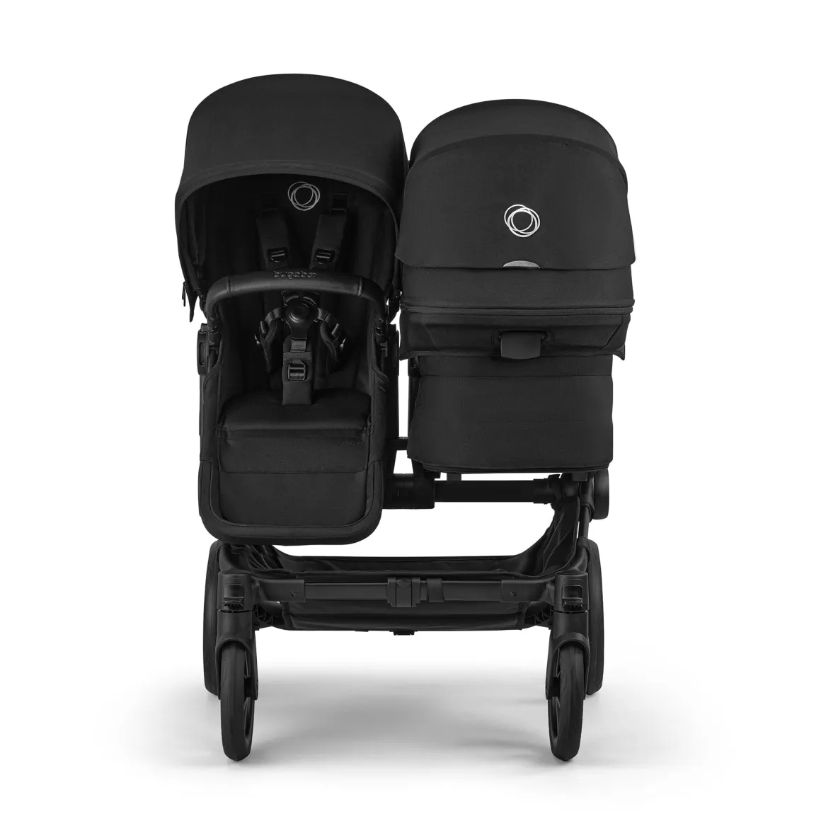 Bugaboo Donkey 6 + Turtle Air Shield Twin Travel System Bundle - Black / Heritage Black / Heritage Black