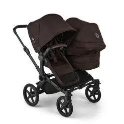 Bugaboo Donkey 6 Twin Complete Stroller Bundle - Black / Cocoa Brown / Cocoa Brown