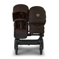 Bugaboo Donkey 6 Twin Complete Stroller Bundle - Black / Cocoa Brown / Cocoa Brown