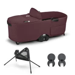 Bugaboo Dragonfly Bassinet Complete + Stand Bundle - Dark Cherry