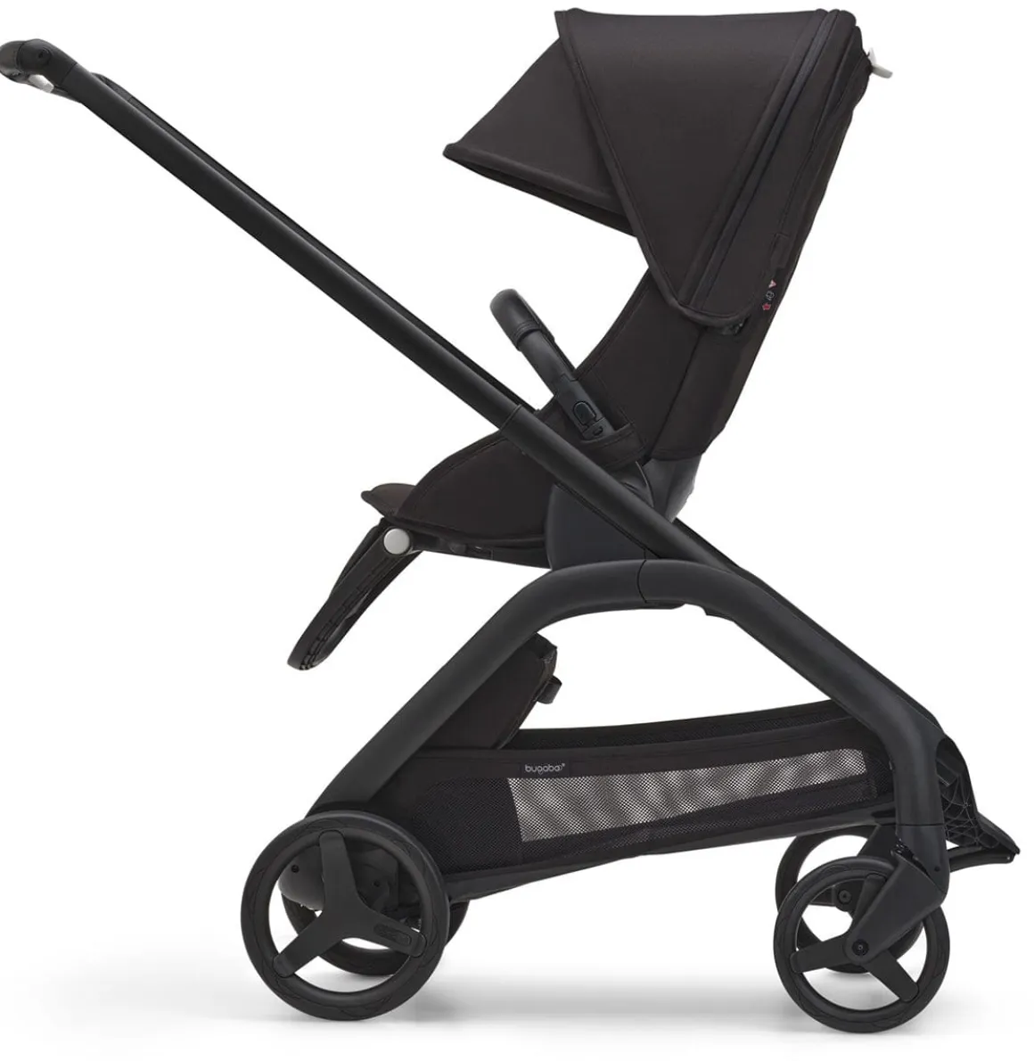 Bugaboo Dragonfly Complete Lightweight Compact Stroller + Bassinet - Black / Midnight Black / Midnight Black