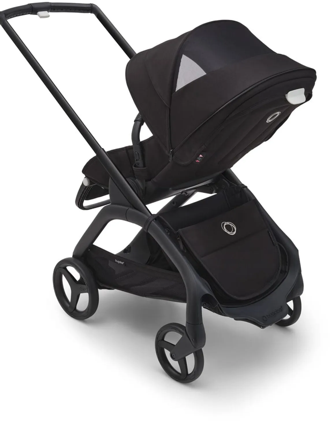Bugaboo Dragonfly Complete Lightweight Compact Stroller + Bassinet - Black / Midnight Black / Midnight Black