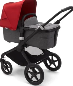 Bugaboo Fox2 Complete Stroller - Black/Grey Melange/Red
