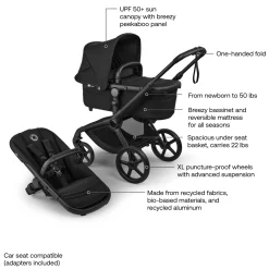 Bugaboo Fox 5 Renew Complete Stroller - Black / Heritage Black / Heritage Black