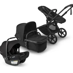 Bugaboo Fox 5 Renew + Turtle Air Shield Travel System Bundle - Black / Heritage Black / Heritage Black