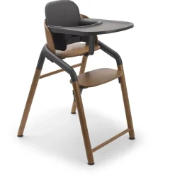 Bugaboo Giraffe Complete High Chair + Newborn Set Bundle - Warm Wood / Grey / Tornado Grey