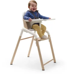 Bugaboo Giraffe Complete High Chair + Newborn Set Bundle - Warm Wood / Grey / Tornado Grey