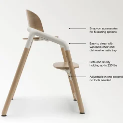 Bugaboo Giraffe Complete High Chair - Warm Wood / Grey